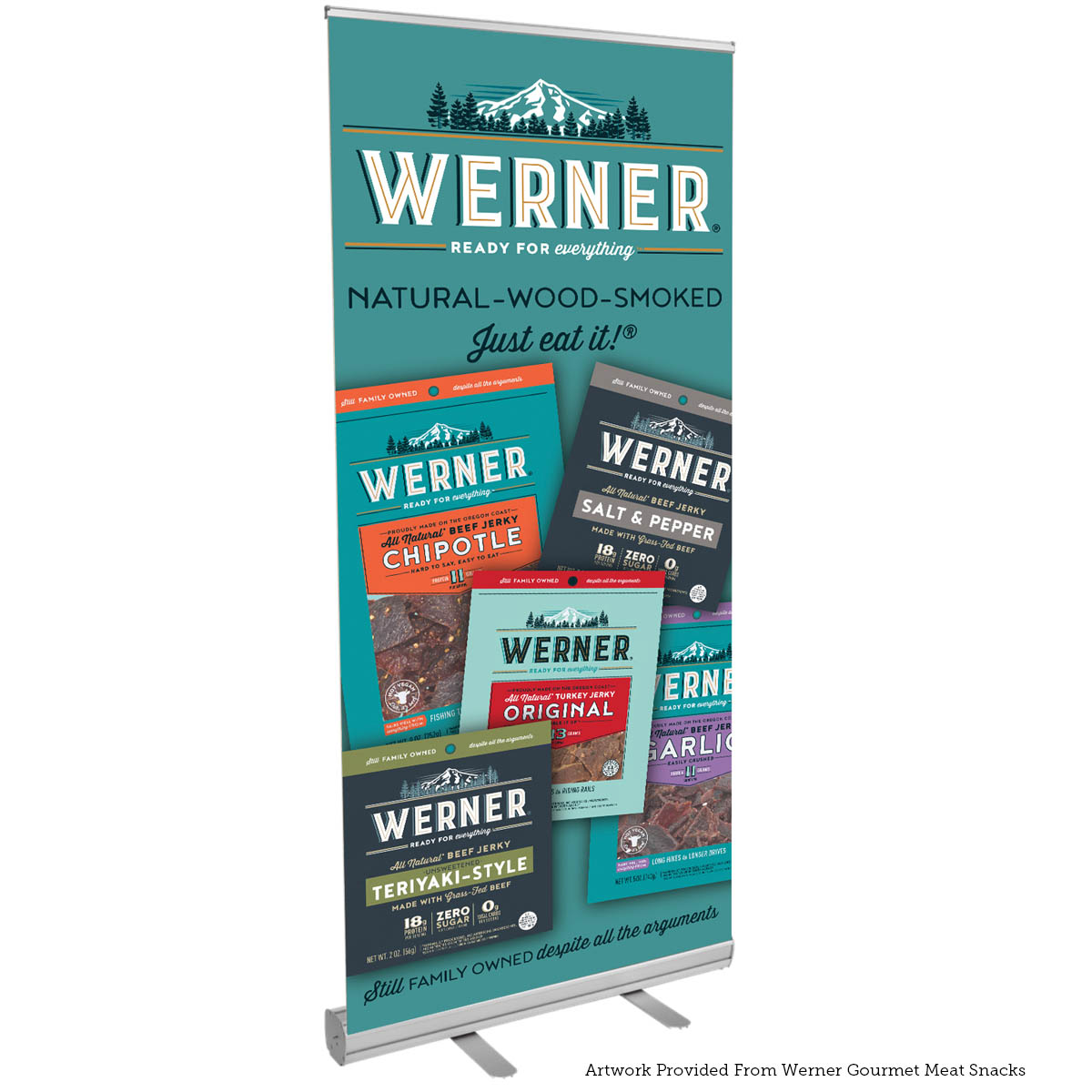 39” x 80” Banner W/ Silver Stand